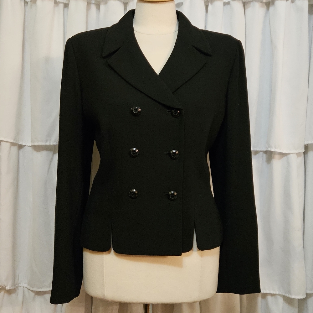 Elegant KASPER Black Double-Breasted Women's Jacket